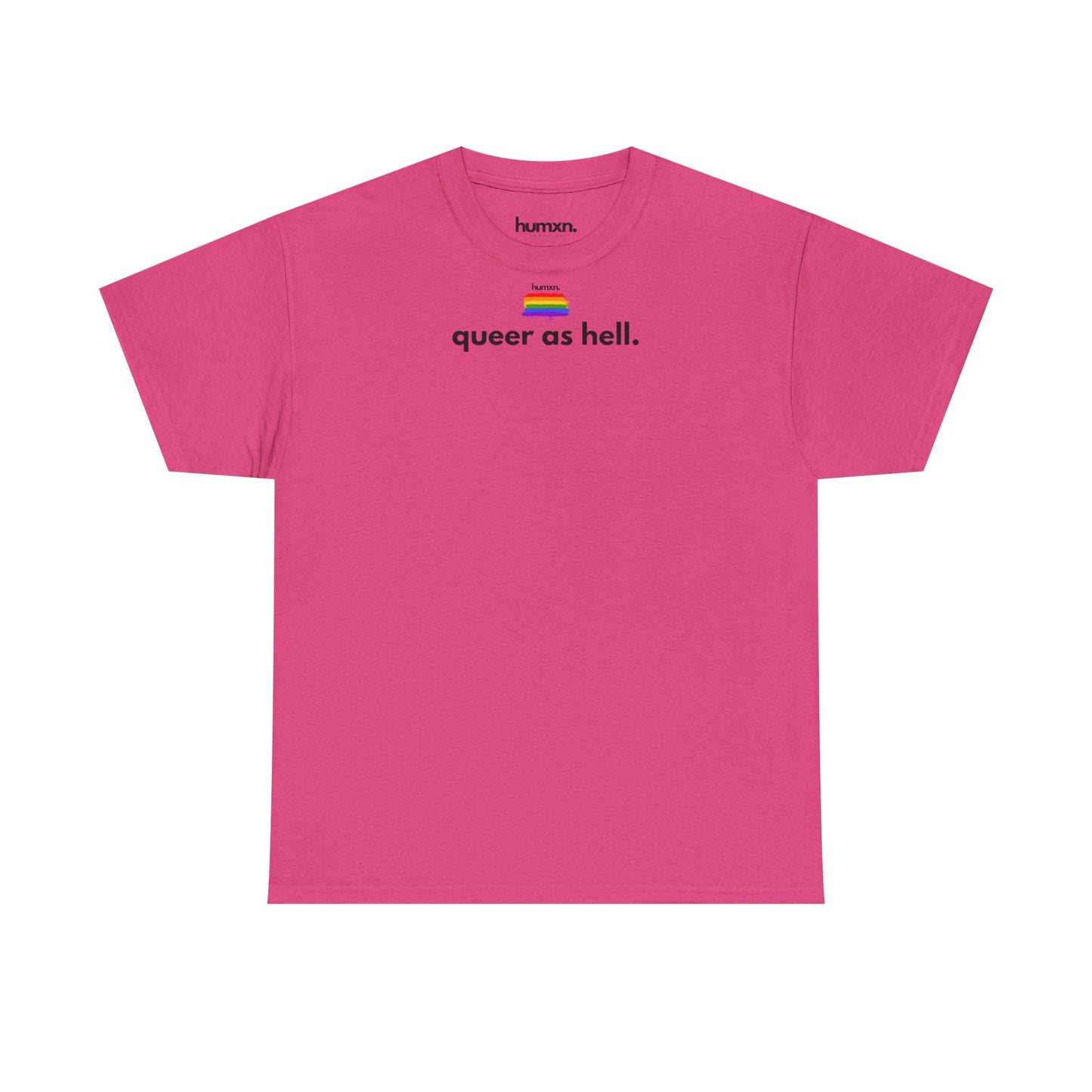 unisex humxn. t-shirt pride collection "queer as hell" 100% heavy cotton