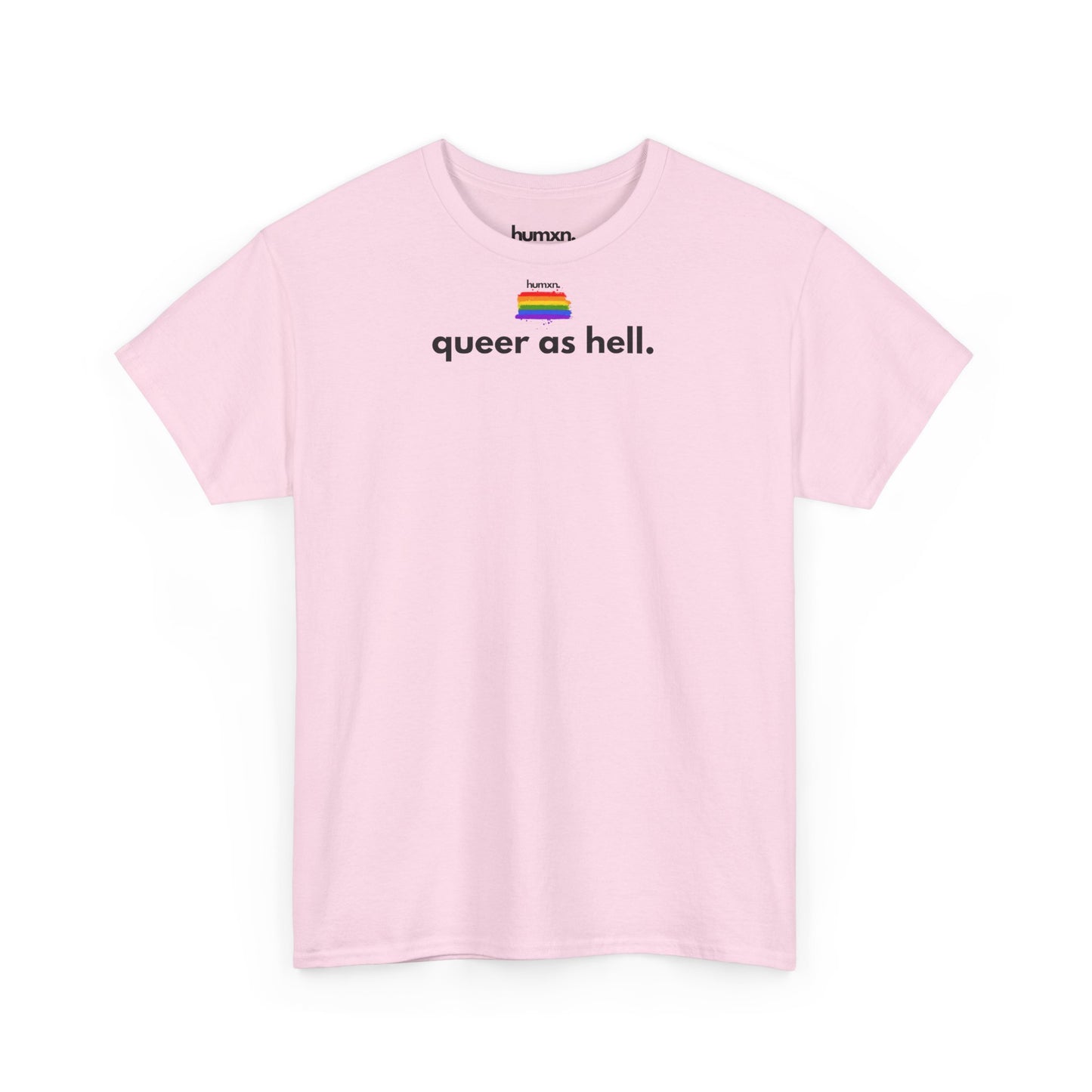 unisex humxn. t-shirt pride collection "queer as hell" 100% heavy cotton