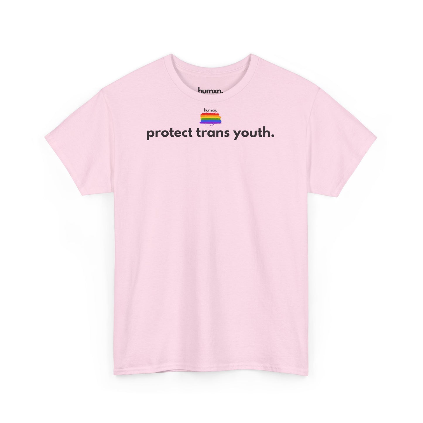 unisex humxn. t-shirt pride collection "protect trans youth" 100% heavy cotton