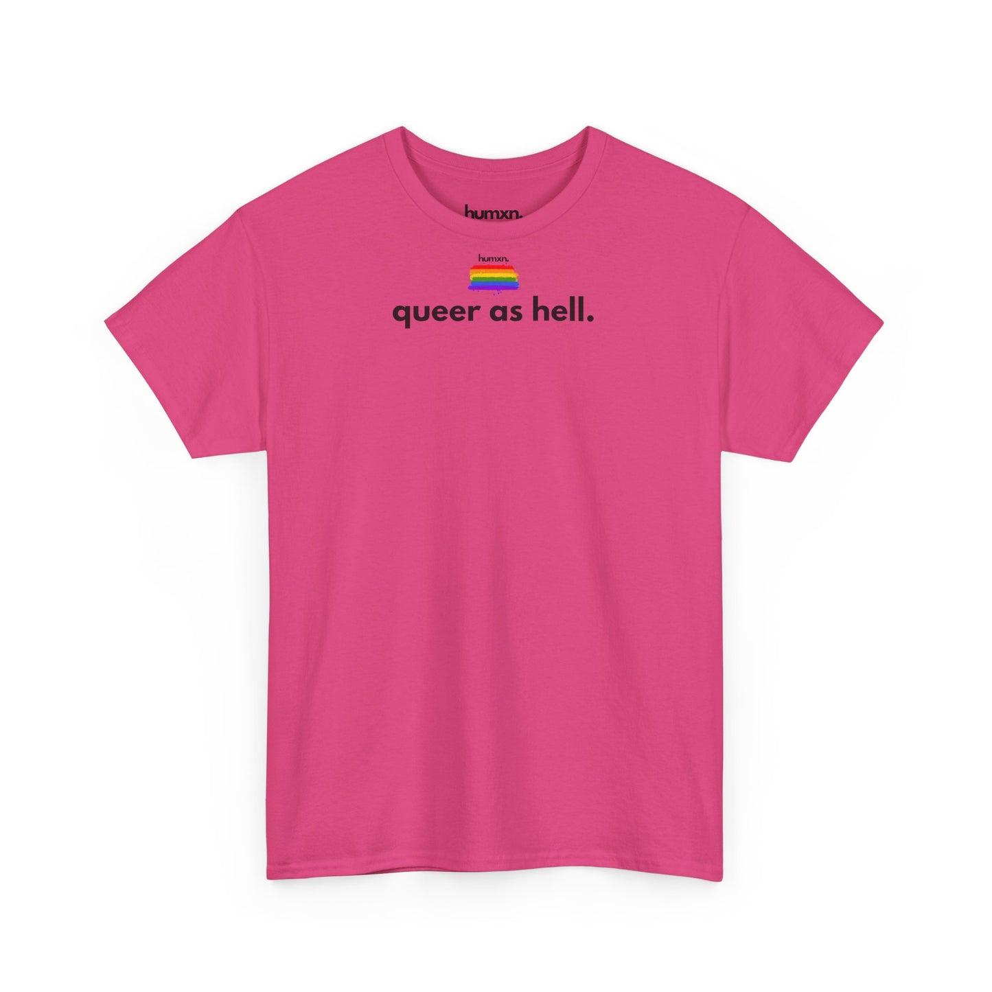 unisex humxn. t-shirt pride collection "queer as hell" 100% heavy cotton