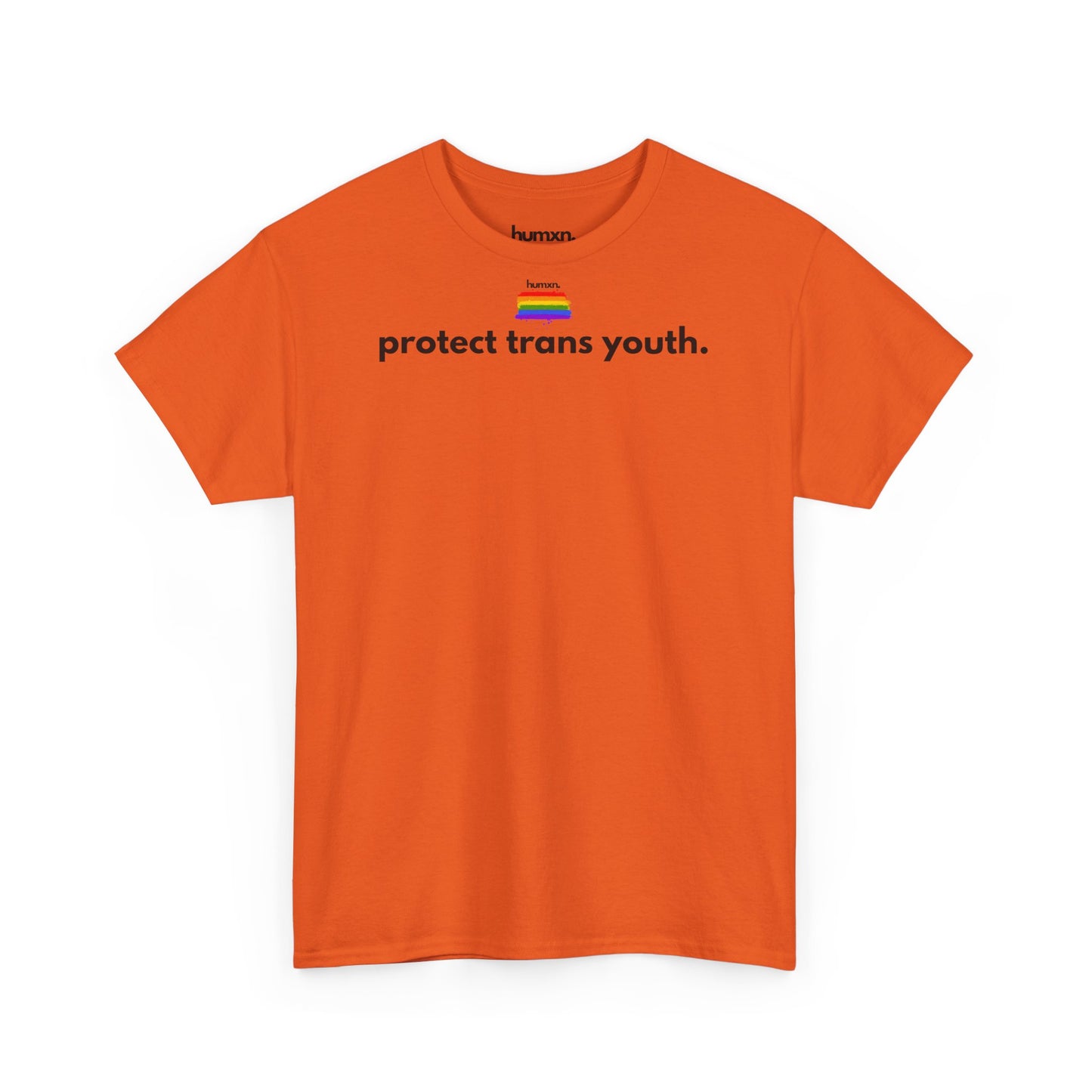 unisex humxn. t-shirt pride collection "protect trans youth" 100% heavy cotton
