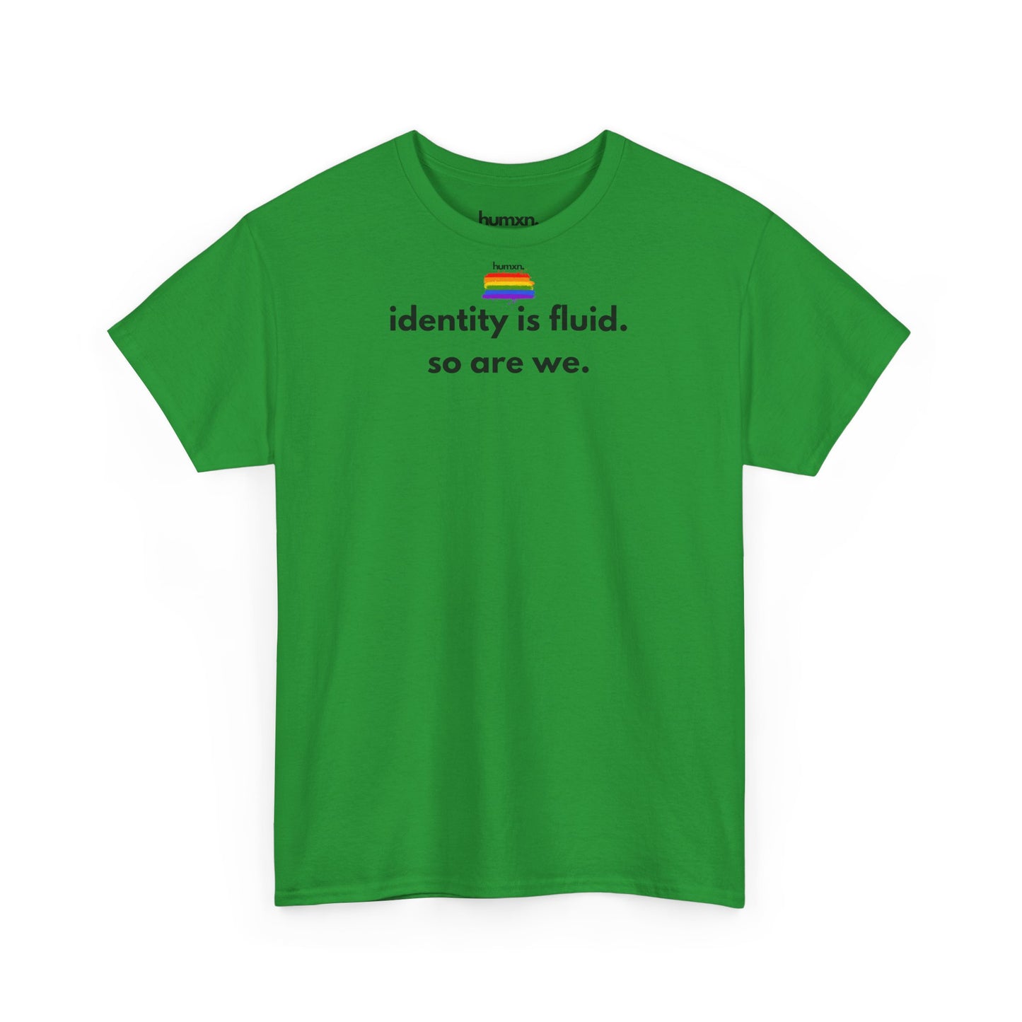 unisex humxn. t-shirt pride collection "identity is fluid so are we" 100% heavy cotton