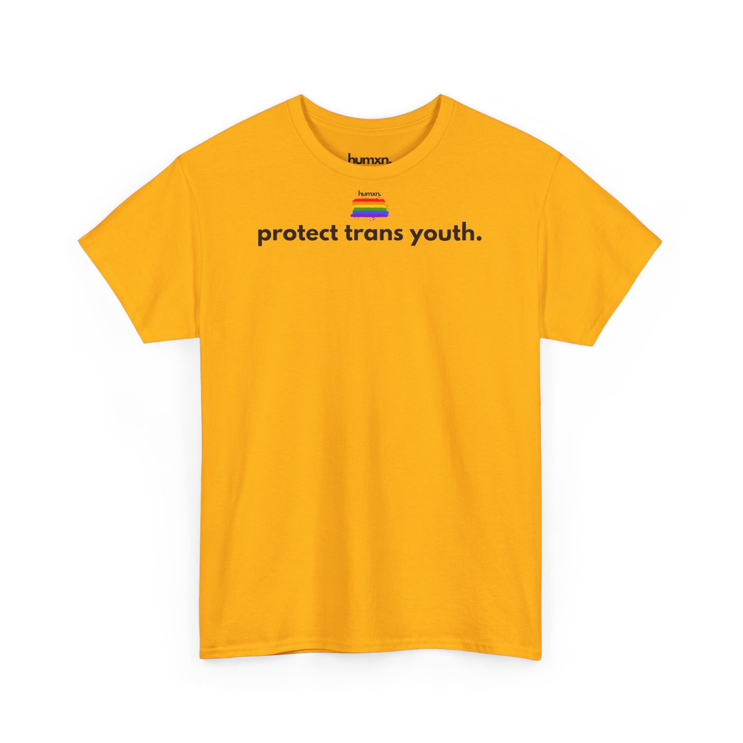 unisex humxn. t-shirt pride collection "protect trans youth" 100% heavy cotton