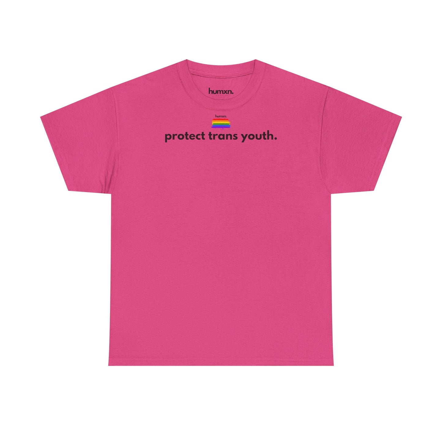unisex humxn. t-shirt pride collection "protect trans youth" 100% heavy cotton