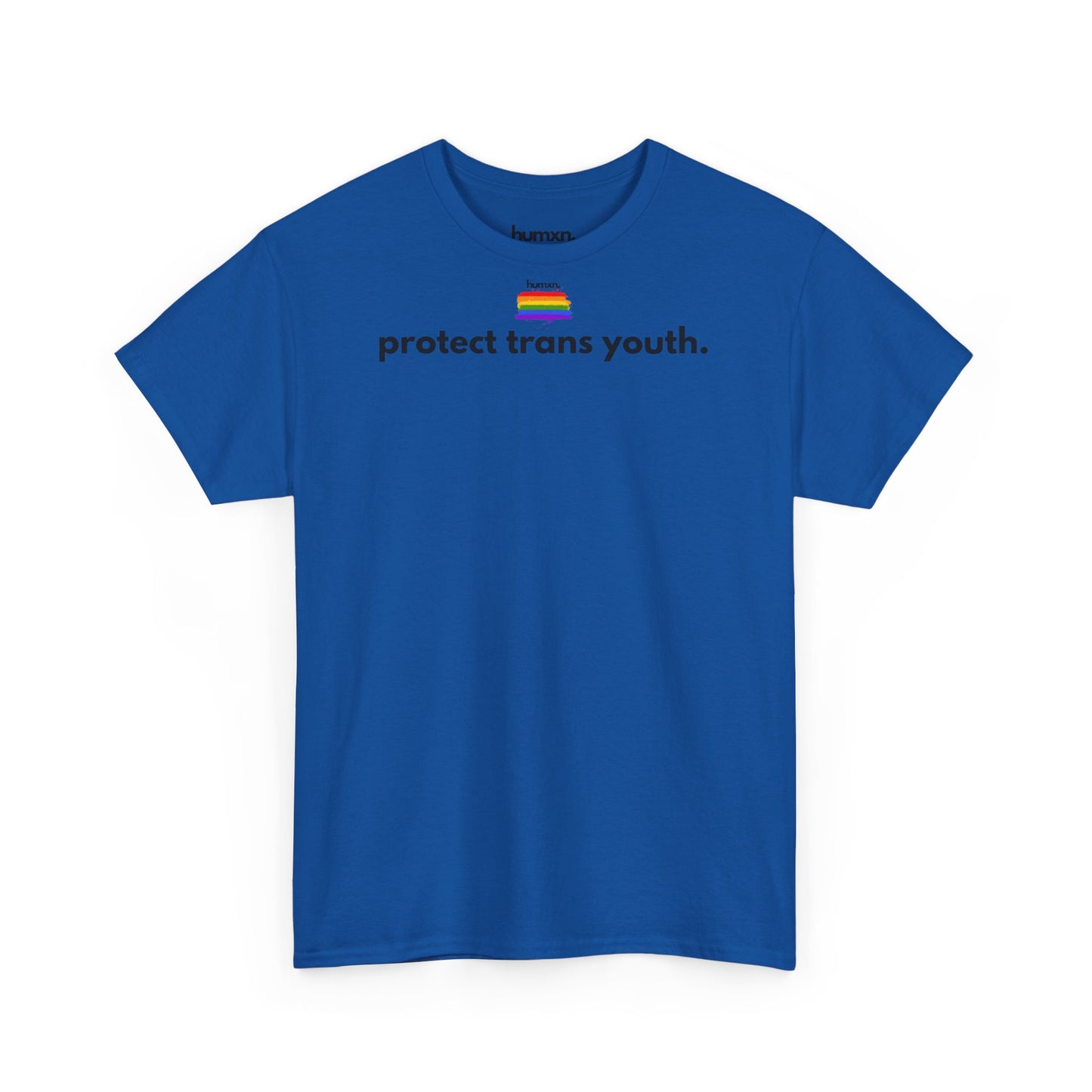 unisex humxn. t-shirt pride collection "protect trans youth" 100% heavy cotton