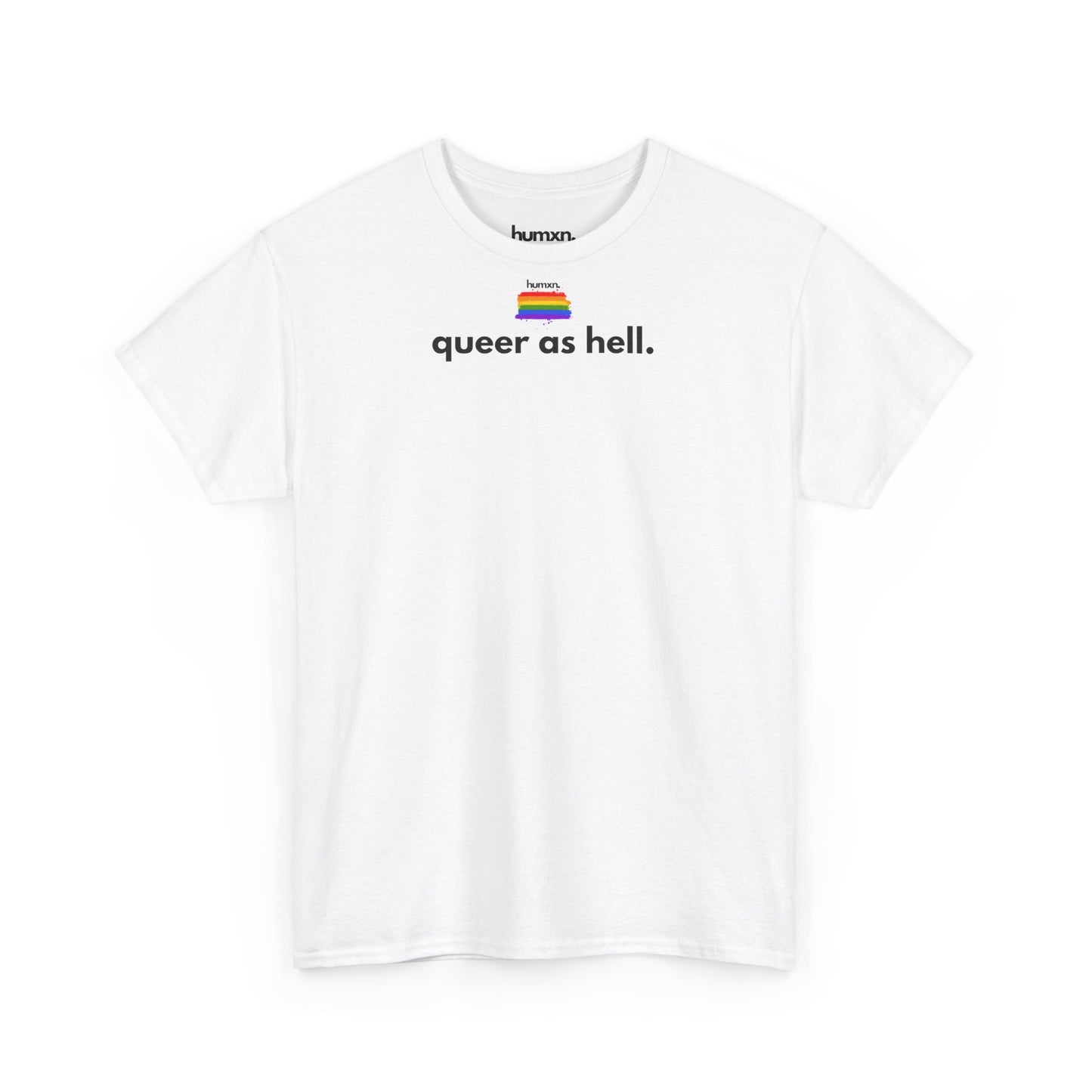 unisex humxn. t-shirt pride collection "queer as hell" 100% heavy cotton