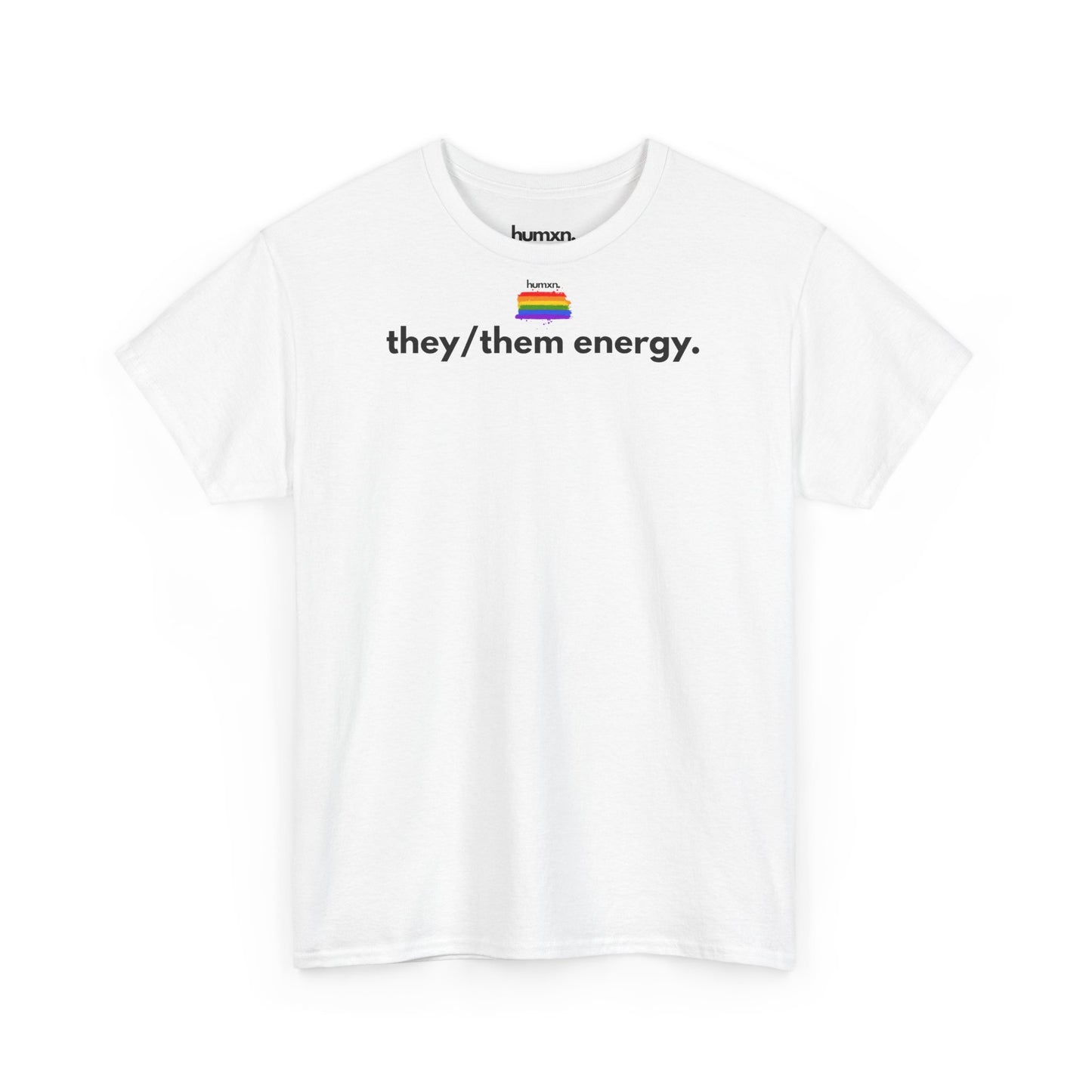 unisex humxn. t-shirt pride collection "they them energy" 100% heavy cotton